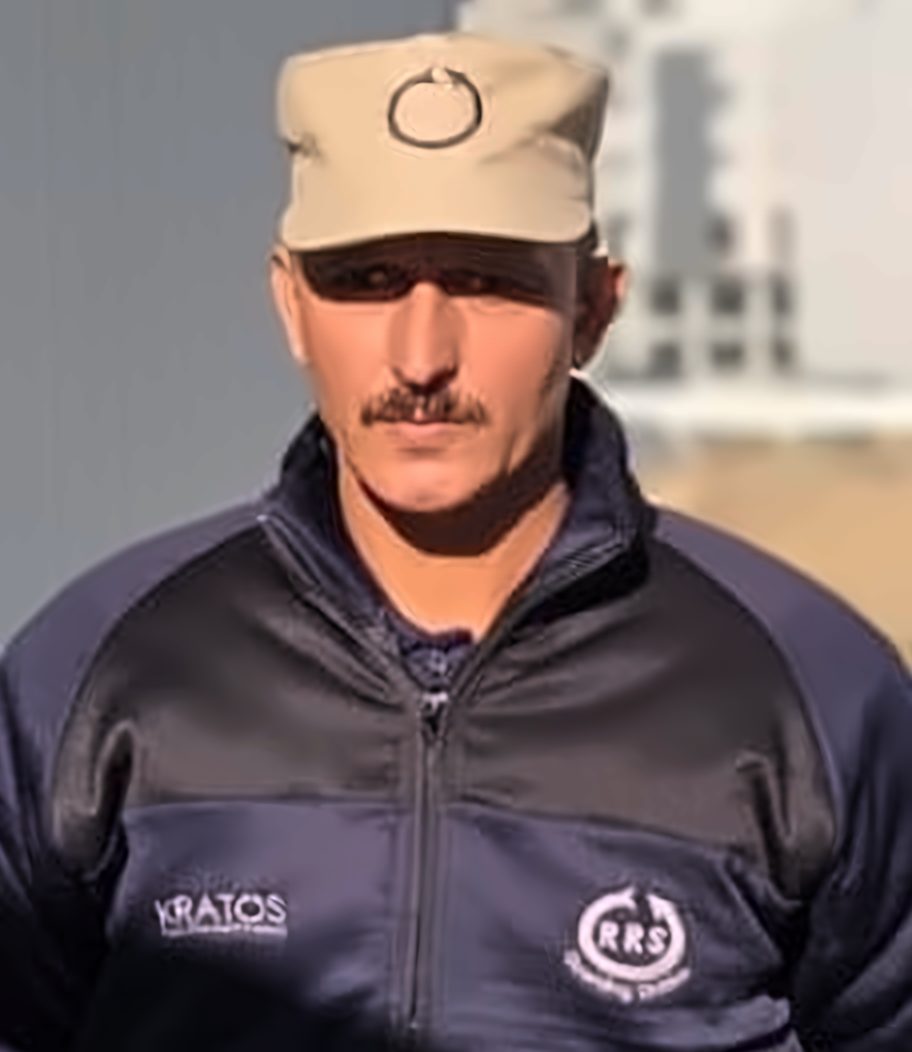 KRATOS RRS guard on duty in uniform jacket and cap